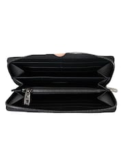 Dolce & Gabbana Black Zip Around Continental Clutch Exotic Leather Wallet - Image 4 of 5