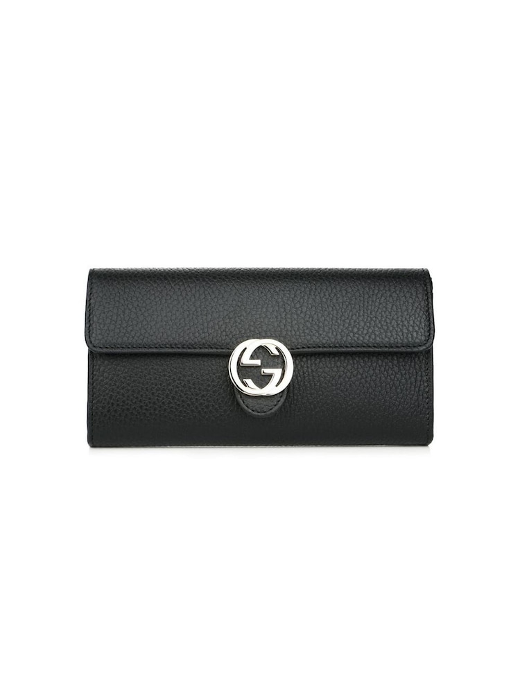 Gucci Black Calfskin Leather Shoulder Bag with Silver Hardware - Image 1 of 5
