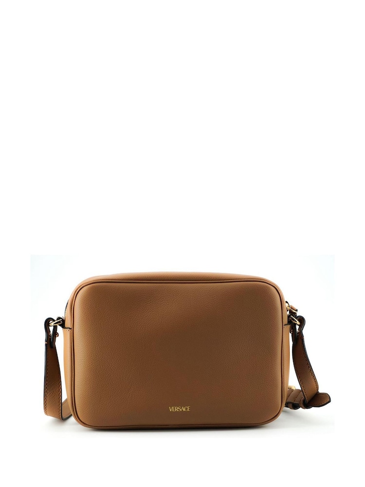 Versace Calf Leather Camera Shoulder Brown Bag - Image 2 of 4