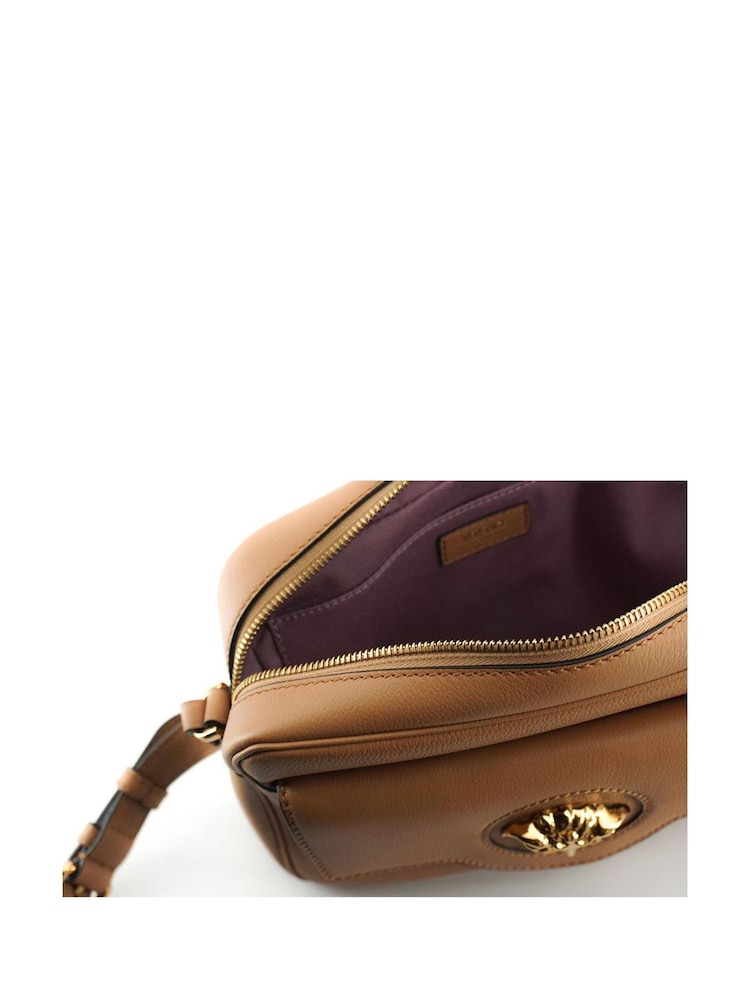 Versace Calf Leather Camera Shoulder Brown Bag - Image 4 of 4