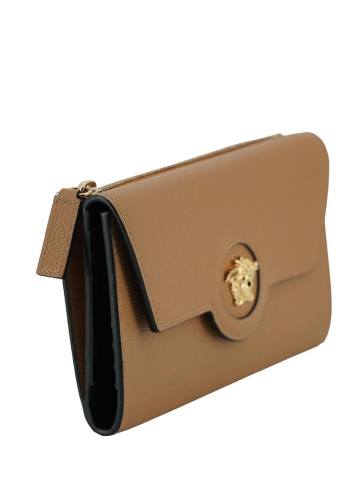 Versace Medusa Head Logo Calf Leather Brown Wallet with Gold Tone Hardware - Image 6 of 6