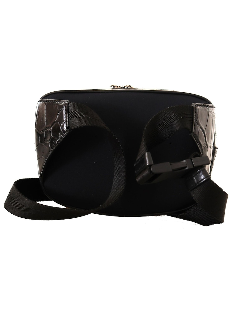 Dolce & Gabbana Black DG Logo Exotic Leather Fanny Pack Pouch Bag - Image 2 of 6