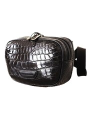 Dolce & Gabbana Black DG Logo Exotic Leather Fanny Pack Pouch Bag - Image 3 of 6