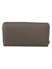 Dolce & Gabbana Brown Leather Zipper Continental Bill Card Coin Wallet - Image 2 of 4