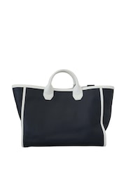 Dolce & Gabbana Blue White Blue Leather Shopping Tote Bag - Image 2 of 6