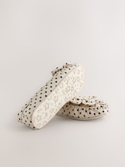 Black/White Moccasin Bow Slippers - Image 7 of 7