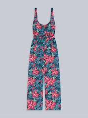 Animal Red Womens Flora EcoVero™ Capri Jumpsuit - Image 1 of 4