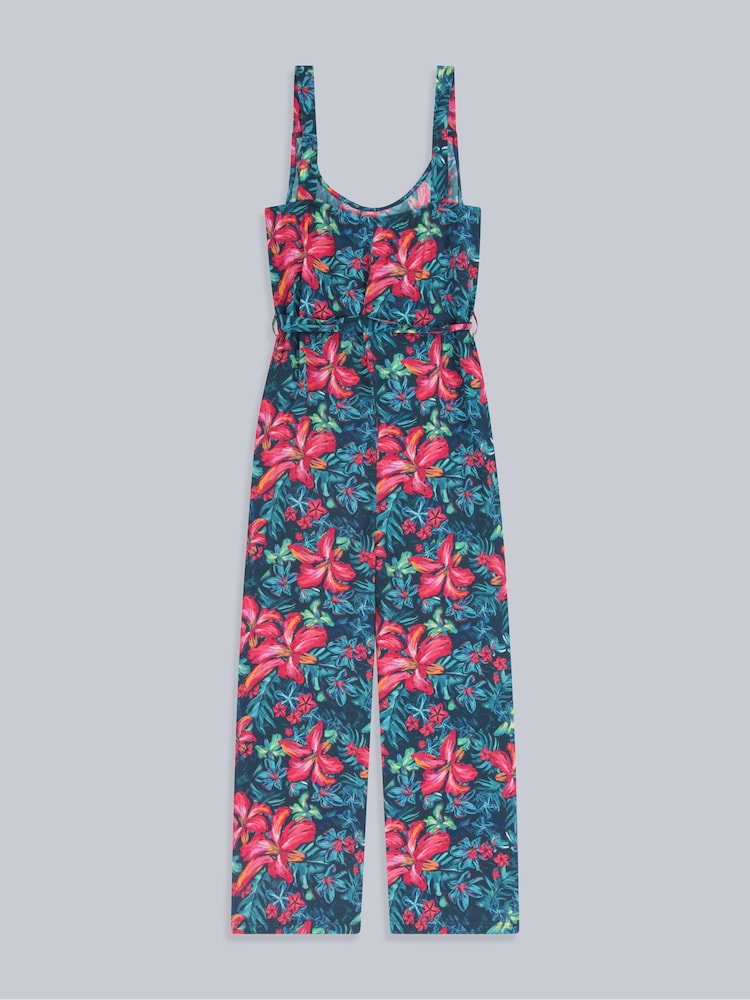 Animal Red Womens Flora EcoVero™ Capri Jumpsuit - Image 2 of 4 Animal Red Womens Flora EcoVero™ Capri Jumpsuit - Image 2 of 4