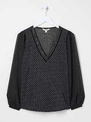 FatFace Margot Black Top - Image 5 of 5