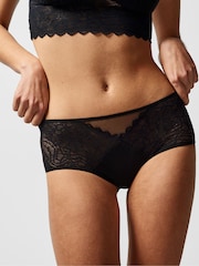Черный - Chantelle Floral Touch Soft Feel Lace Shorty Briefs - Изображение 1 из 3