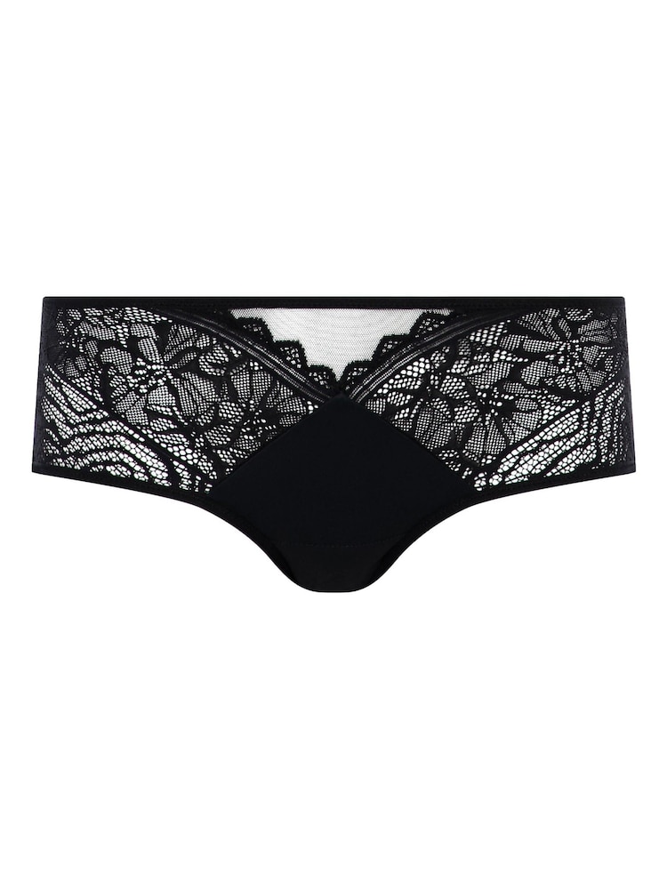 Черный - Chantelle Floral Touch Soft Feel Lace Shorty Briefs - Изображение 3 из 3