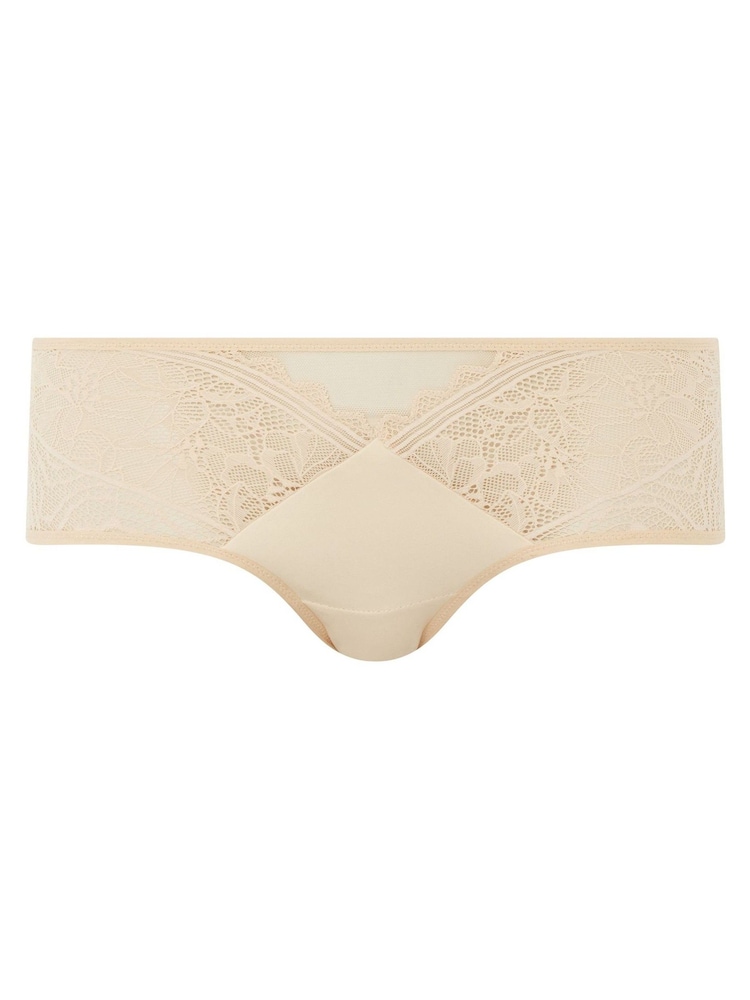 Licht beige - Chantelle Floral Touch Soft Feel Lace Shorty Briefs - Image 4 of 4