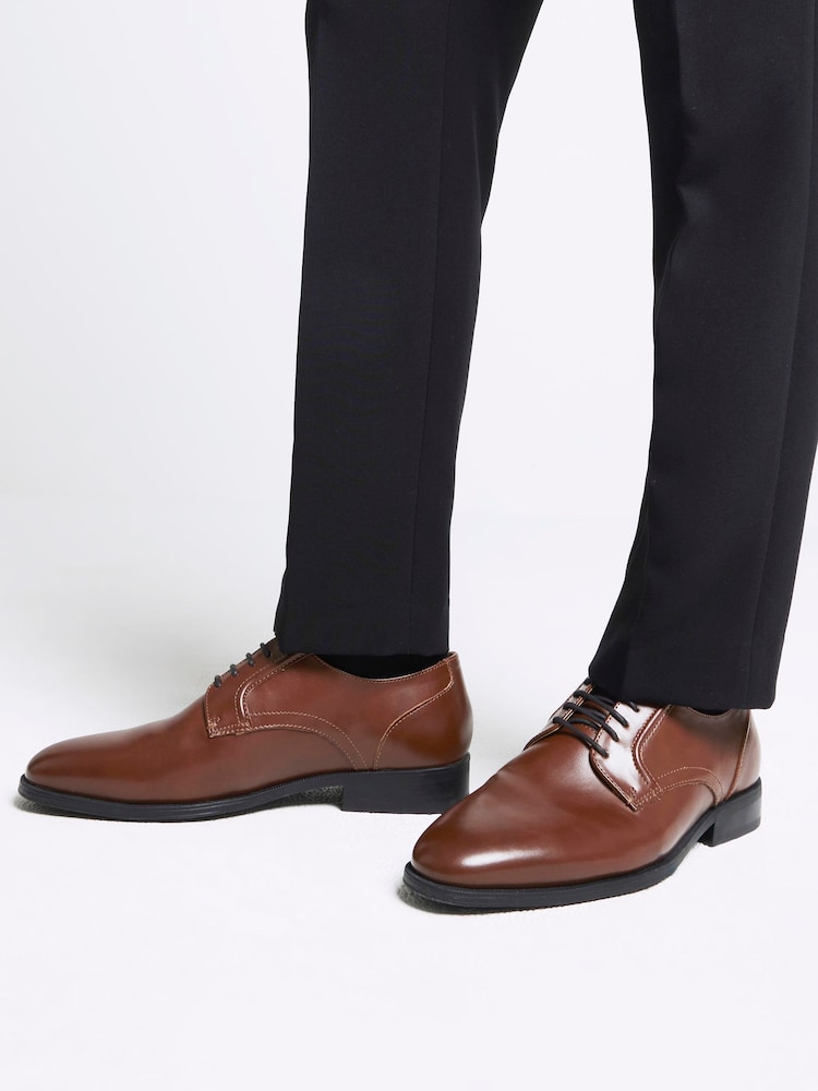 River Island Brown Formal Derby Shoes Formal Derby Shoes - Image 1 of 6 River Island Brown Formal Derby Shoes Formal Derby Shoes - Image 1 of 6