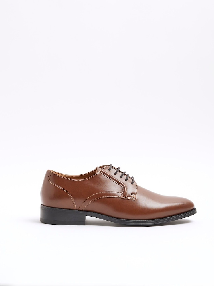 River Island Brown Formal Derby Shoes Formal Derby Shoes - Image 2 of 6 River Island Brown Formal Derby Shoes Formal Derby Shoes - Image 2 of 6