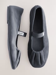 self. Charcoal Grey Ballet Slippers - Image 1 of 5