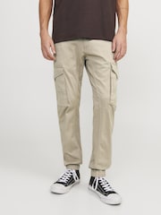 JACK & JONES Natural Slim Fit Cargo Trousers - Image 1 of 5