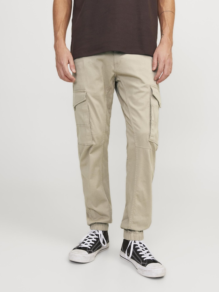 JACK & JONES Natural Slim Fit Cargo Trousers - Image 1 of 5
