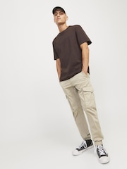 JACK & JONES Natural Slim Fit Cargo Trousers - Image 3 of 5