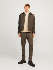 JACK & JONES Brown Slim Fit Cargo Trousers - Image 1 of 8