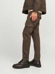 JACK & JONES Brown Slim Fit Cargo Trousers - Image 4 of 8