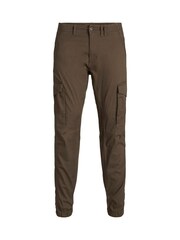 JACK & JONES Brown Slim Fit Cargo Trousers - Image 7 of 8