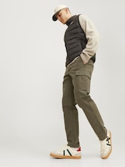 JACK & JONES Green Loose Fit Cargo Trousers - Image 4 of 6