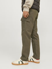 JACK & JONES Green Loose Fit Cargo Trousers - Image 6 of 6