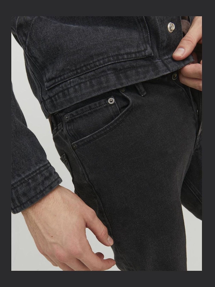 JACK & JONES Black Chris Relaxed Fit Jeans - Image 4 of 6