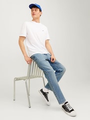 JACK & JONES Light Blue Chrome Chris Relaxed Fit Jeans - Image 1 of 6