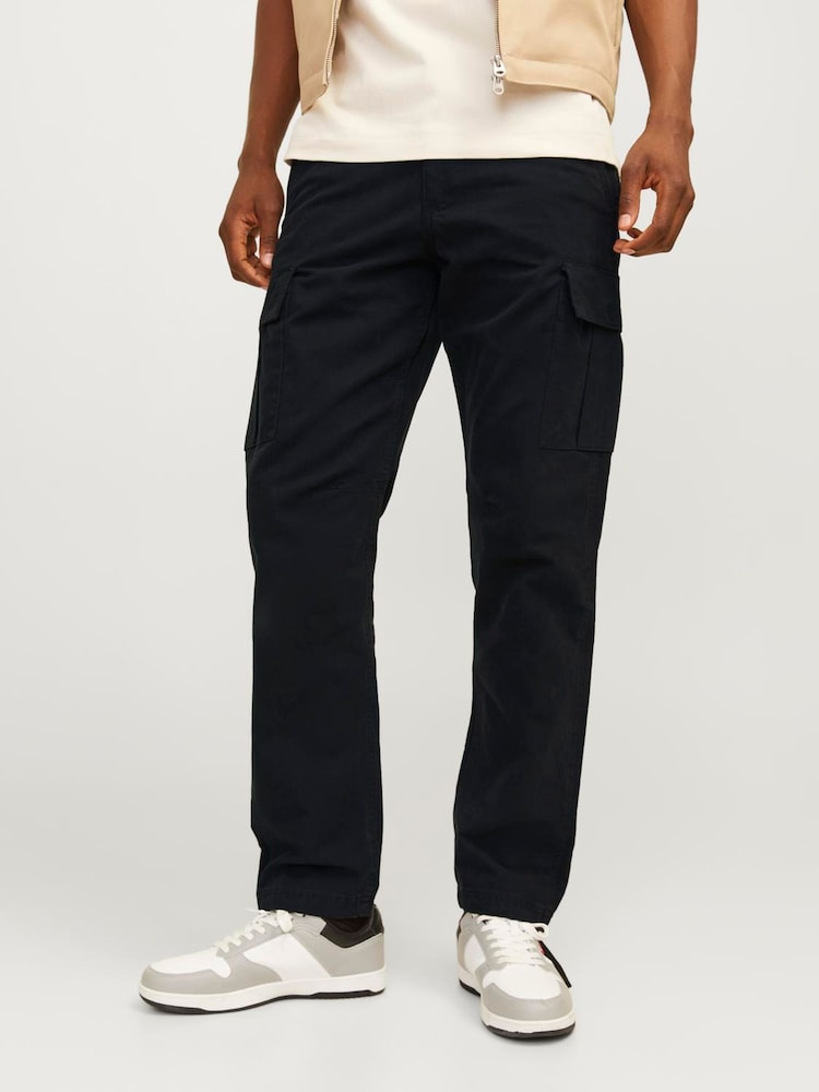 Черный - JACK & JONES брюки-карго свободного кроя - Изображение 1 из 7