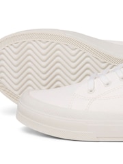 JACK & JONES White White Lace Up Trainers - Image 6 of 7