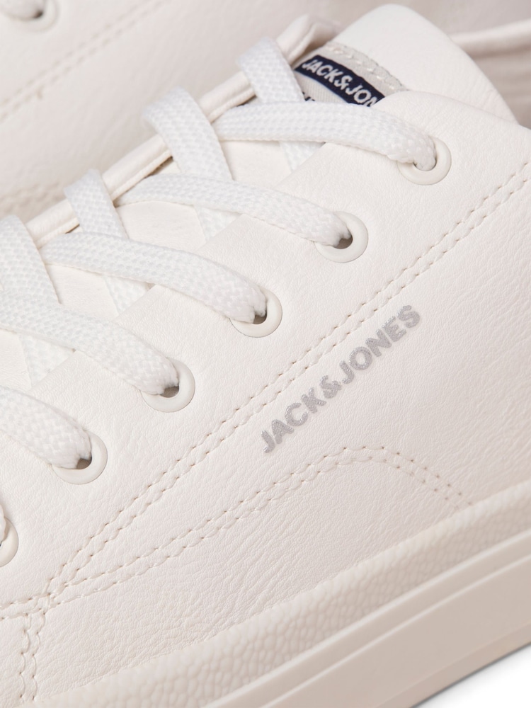 JACK & JONES White White Lace Up Trainers - Image 7 of 7