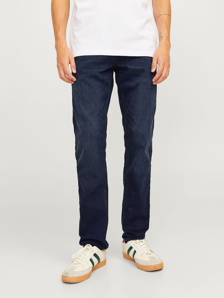 JACK & JONES Dark Blue Glenn Slim Fit Jeans - Image 1 of 8