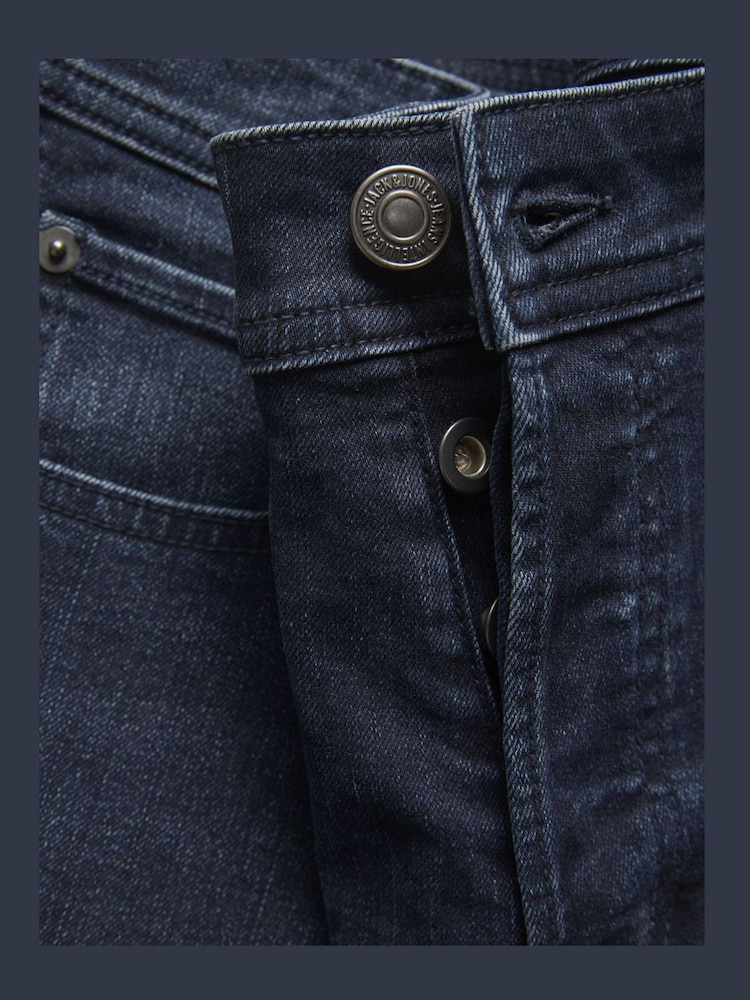 JACK & JONES Dark Blue Glenn Slim Fit Jeans - Image 10 of 10