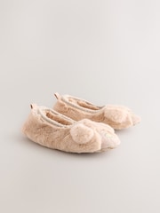 Pink Faux Fur Dog Ballet Slippers - Image 1 of 6