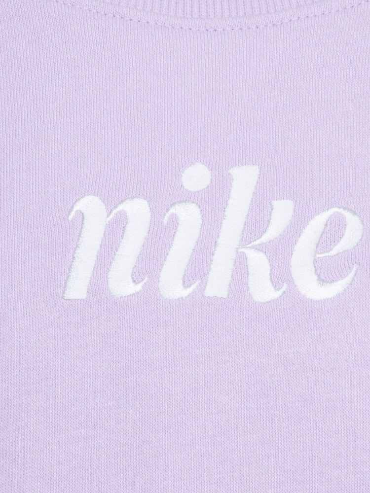 Nike Pink Little Kids Essential Crew and Joggers Tracksuit - Image 4 of 4