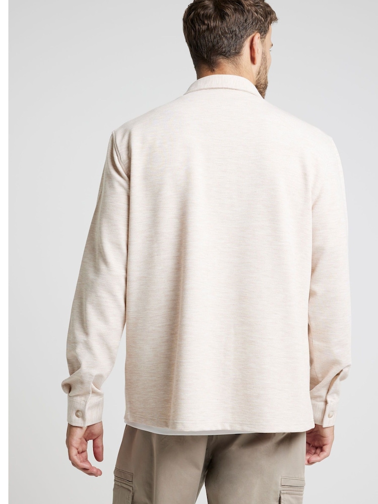 River Island Natural Regular Fit Long Sleeve 100% Cotton Jersey Coat Jacket - Image 2 of 6