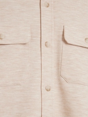 River Island Natural Regular Fit Long Sleeve 100% Cotton Jersey Coat Jacket - Image 6 of 6