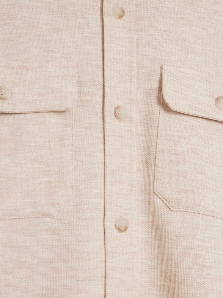 River Island Natural Regular Fit Long Sleeve 100% Cotton Jersey Coat Jacket - Image 6 of 6