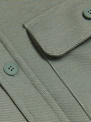 River Island Green Regular Fit 100% Cotton Long Sleeve Jersey Overshirt - Image 4 of 4
