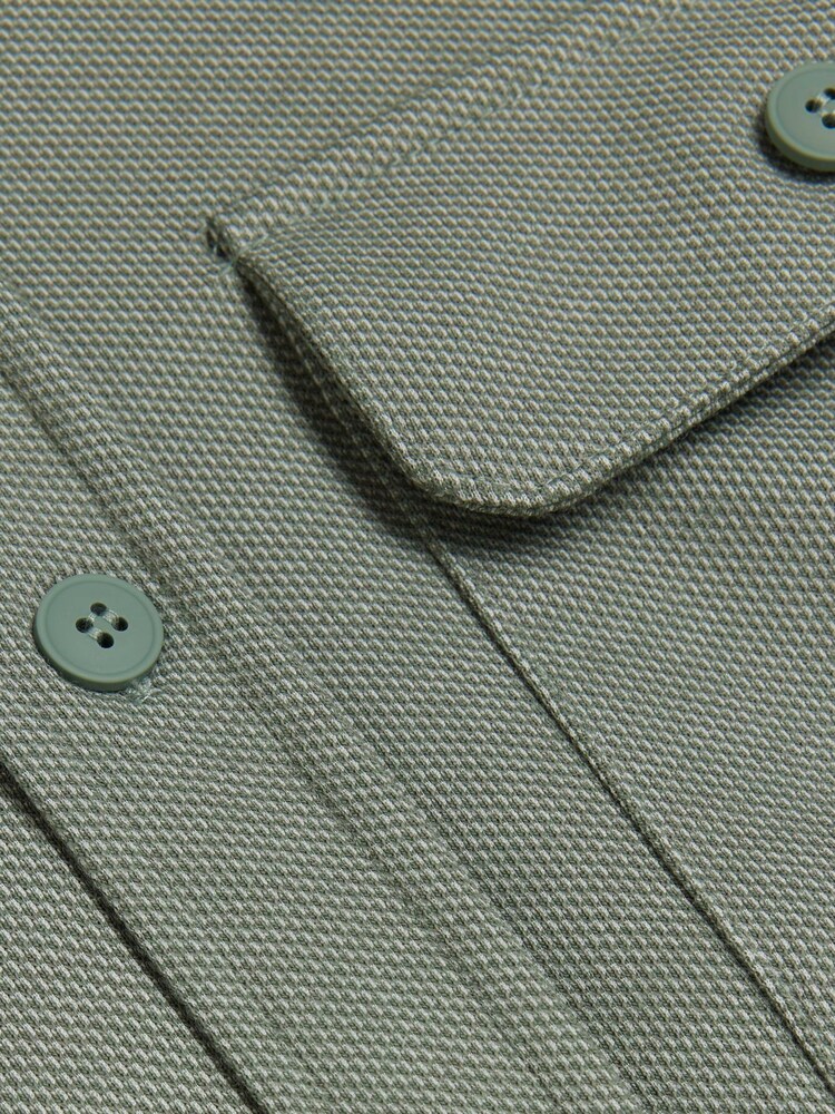River Island Green Regular Fit 100% Cotton Long Sleeve Jersey Overshirt - Image 4 of 4 River Island Green Regular Fit 100% Cotton Long Sleeve Jersey Overshirt - Image 4 of 4
