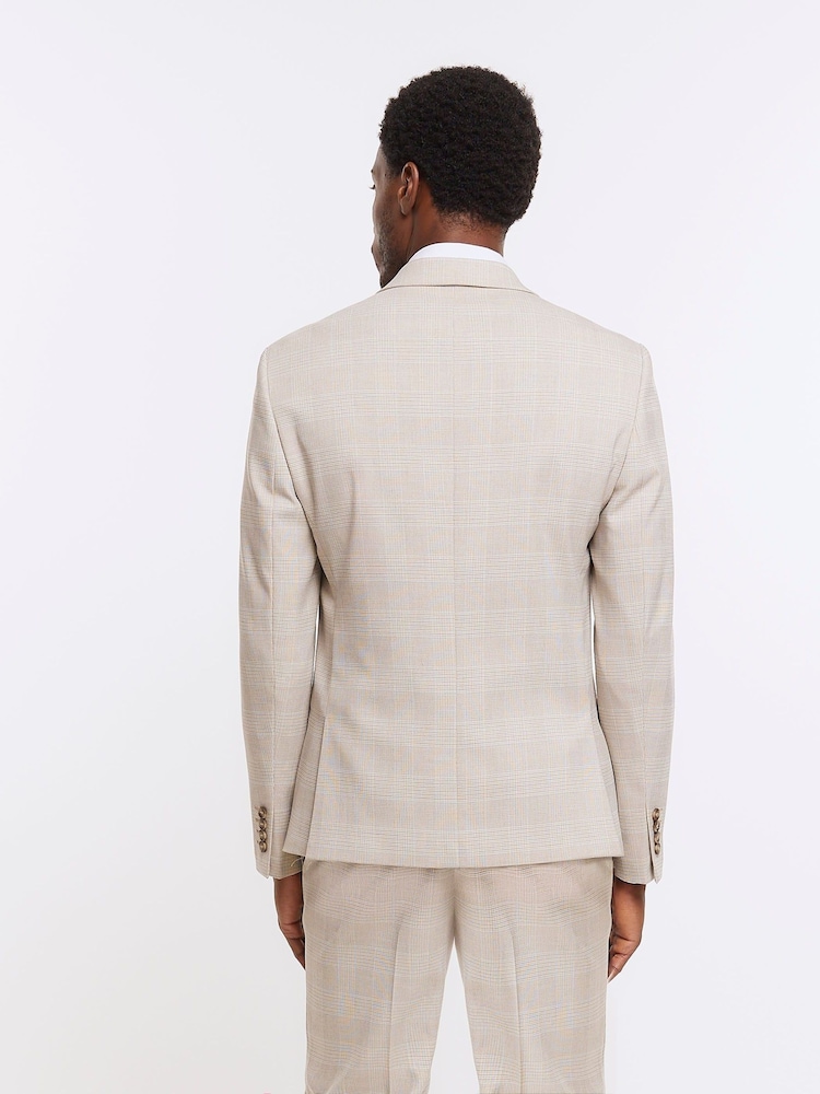 River Island Check Croială slim fit Suit Jachetă - Imaginea 2 din 4