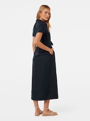 Forever New Black Pure Linen Briley Shirt Dress - Image 4 of 4