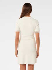 Forever New White Belle Crepe Knit Dress - Image 4 of 5