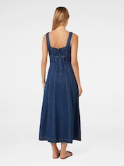 Forever New Blue 100% Cotton Aida Midi Dress - Image 5 of 5