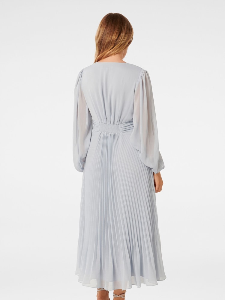 Forever New Blue Rosalina Petite Ring Front Midi Dress - Image 4 of 4