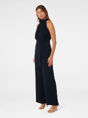 Forever New Blue Carter Pleated Rosette Jumpsuit - Image 3 of 4