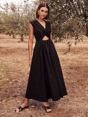 Forever New Black Becky Twisted Dress - Image 1 of 5
