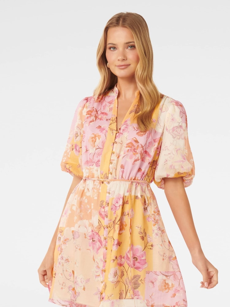 Forever New Cream Loanna Mini Skater Dress - Image 1 of 5