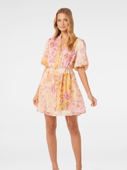 Forever New Cream Loanna Mini Skater Dress - Image 5 of 5